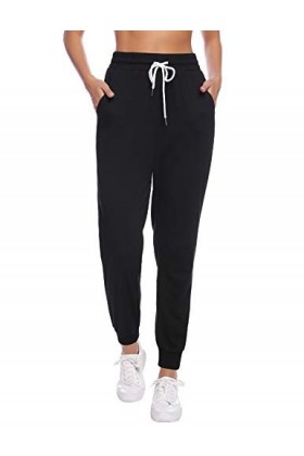 Sykooria Pantalon de Sport Femme en Coton Stripe Pantalon Décontracté Pantalon de Jogging Pantalon dentraînement Pilate Hipp