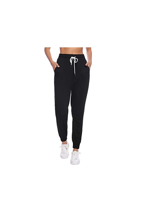 Sykooria Pantalon de Sport Femme en Coton Stripe Pantalon Décontracté Pantalon de Jogging Pantalon dentraînement Pilate Hipp