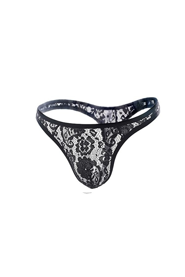 Mankini pour Homme - String en Dentelle Sexy pour Homme - Maillot de Bain Mankini - sous-vêtements Extensibles - Style Amusan