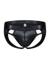 Fnho String Sexy Homme Erotique,String Homme Dentelle,Sac de Plafond en U Imitation Cuir pour Hommes, Anneau de Suspension Ca