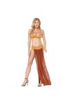 DaMohony Costume sexy pour femme - Costume de princesse esclave Miss Manners - Costume de prisonnier de princesse Leia pour a