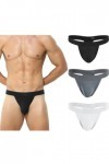 Faringoto Lot de 3 culottes sexy pour homme avec pochette pénis, Bla+gra+whi, Large
