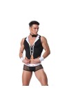 Ensemble de Lingerie pour Hommes Combinaison de Serveur pour Hommes Costumes érotiques Déguisement de Majordome Dhalloween T