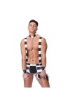 WRAZA Tenue de Jeu de Rôle pour Hommes Adultes 3 Pièces pour Jeu de Rôle de Prisonnier Boxer sous-Vêtements pour Hommes pour 