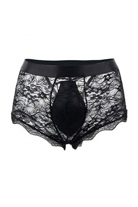 SKFLABOOF Bretelle Culotte Gay Travesti Corset Tenue Sissy Erotique Chic Shorty Transparent sous Vetement Ouvert Slip Sexy Ho