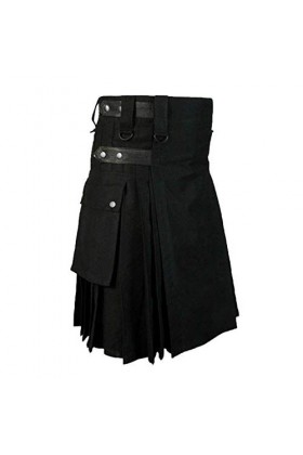 KJDWJKJRF Kilt écossais - Jupe plissée pour homme - Style gothique punk - Coupe classique - Style médiéval - Écosse - Moderne