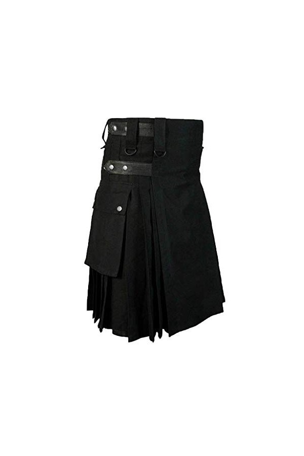KJDWJKJRF Kilt écossais - Jupe plissée pour homme - Style gothique punk - Coupe classique - Style médiéval - Écosse - Moderne