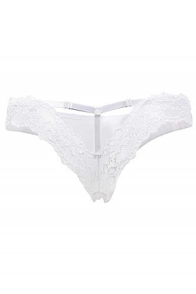 comeondear String Femme Sexy Chic Hot Tanga Dentelle Culottes Taille Basse Slips Stretch sous-Vêtements Grande Taille Shorty 