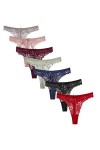 JackLoveBriefs 7 pièces, Culotte String en Dentelle Sexy pour Femme.