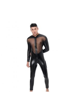 Ensemble de Lingerie pour Hommes Combinaison en Latex Combinaison pour Hommes Tentation Porno Robe de Saint-Valentin Tenue de