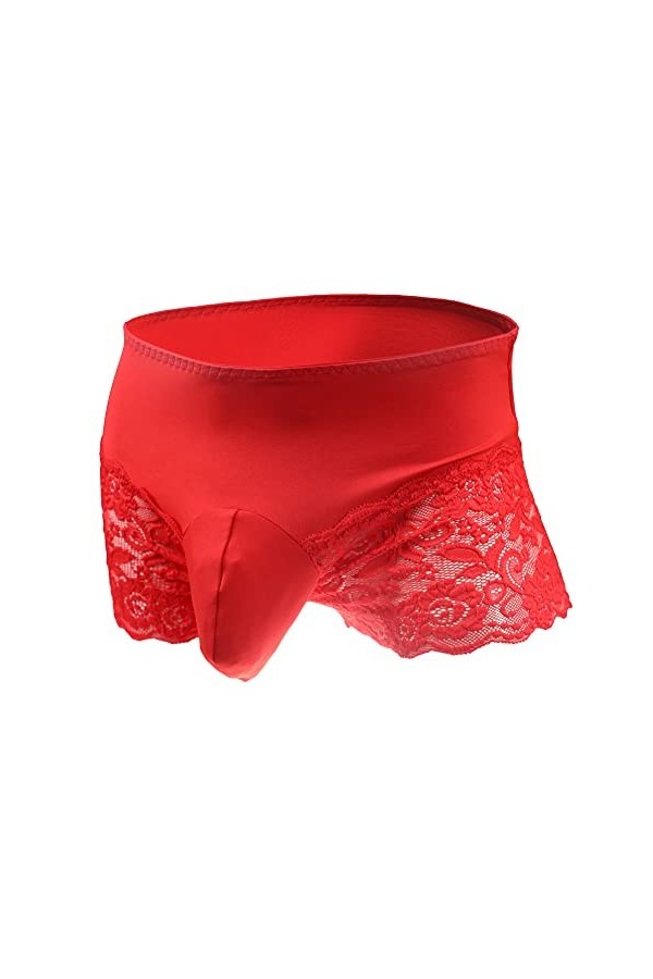 Bommi Fairy Culotte en dentelle pour hommes Sissy Pouch Sous-vêtements Crossdress Respirant Stretch Coton Dentelle Culotte Gr