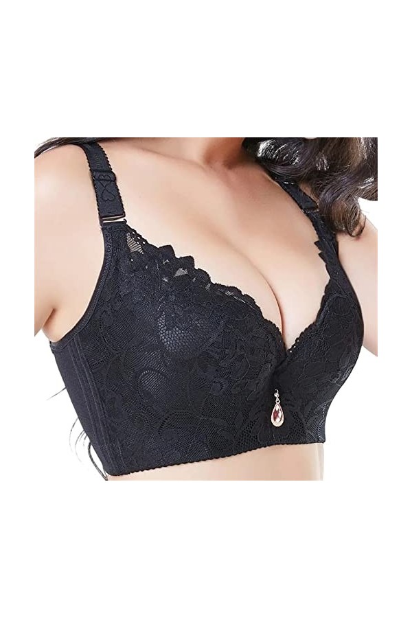 Femmes Plus Taille Dentelle Sexy Bra Lingerie No Trace Bra Tops Push Up Grands Soutiens-Gorge