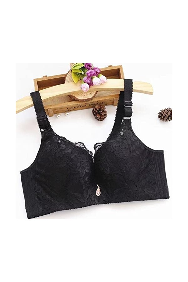 Femmes Plus Taille Dentelle Sexy Bra Lingerie No Trace Bra Tops Push Up Grands Soutiens-Gorge