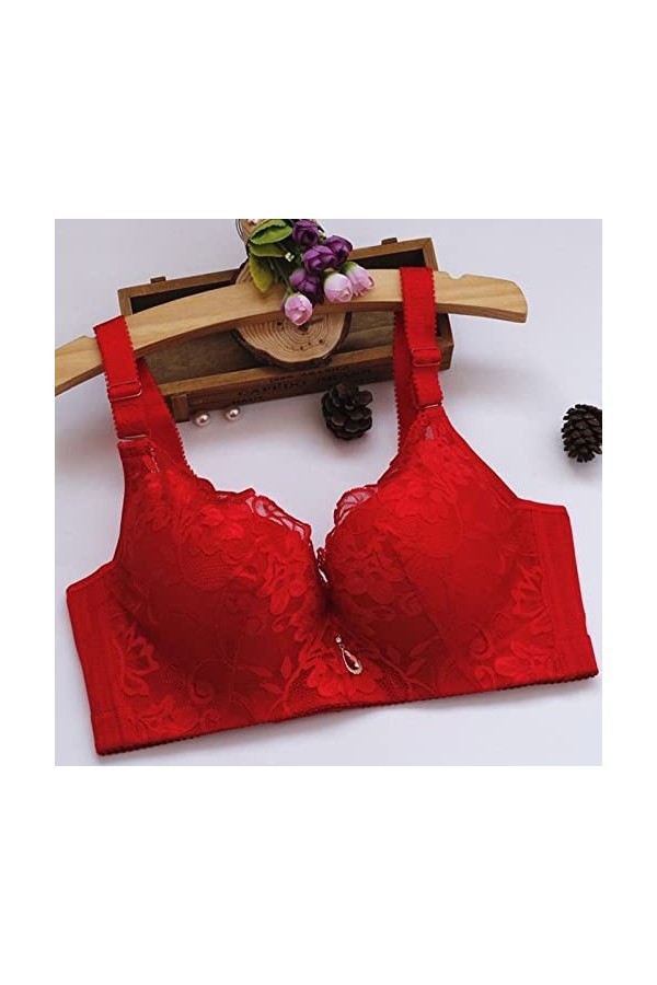 Femmes Plus Taille Dentelle Sexy Bra Lingerie No Trace Bra Tops Push Up Grands Soutiens-Gorge