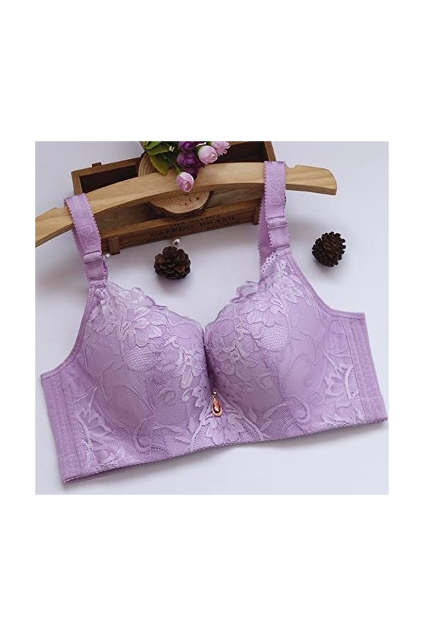Femmes Plus Taille Dentelle Sexy Bra Lingerie No Trace Bra Tops Push Up Grands Soutiens-Gorge