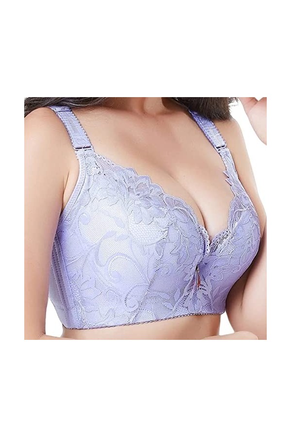 Femmes Plus Taille Dentelle Sexy Bra Lingerie No Trace Bra Tops Push Up Grands Soutiens-Gorge