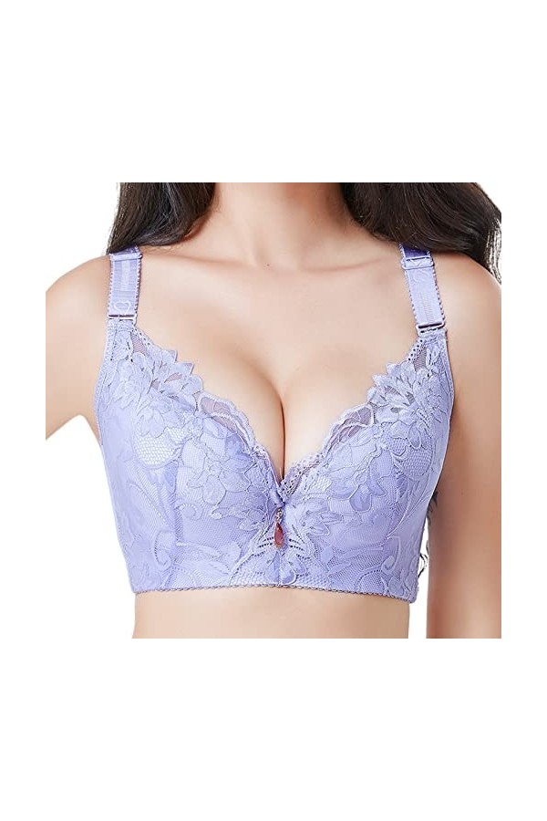 Femmes Plus Taille Dentelle Sexy Bra Lingerie No Trace Bra Tops Push Up Grands Soutiens-Gorge