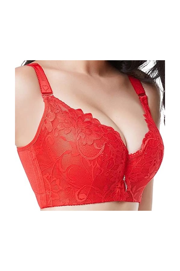 Femmes Plus Taille Dentelle Sexy Bra Lingerie No Trace Bra Tops Push Up Grands Soutiens-Gorge