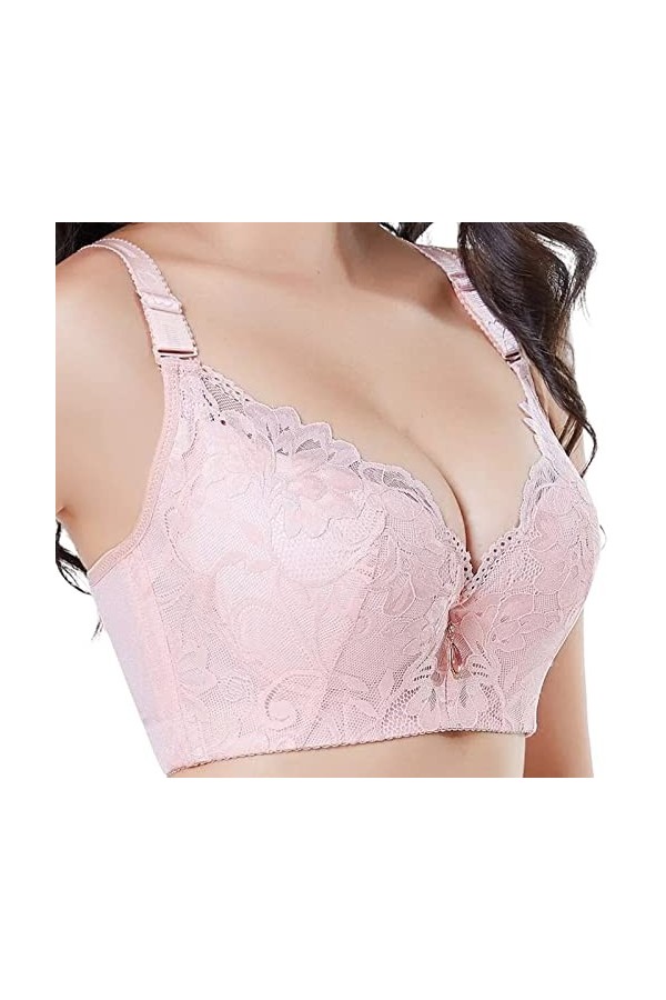 Femmes Plus Taille Dentelle Sexy Bra Lingerie No Trace Bra Tops Push Up Grands Soutiens-Gorge