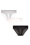 KHUFUZI Hommes 3 Couleurs Pack Ice Silky String Lingerie Respirant Sexy Briefs Mesh sous-Vêtements G-String Vêtements Robes D