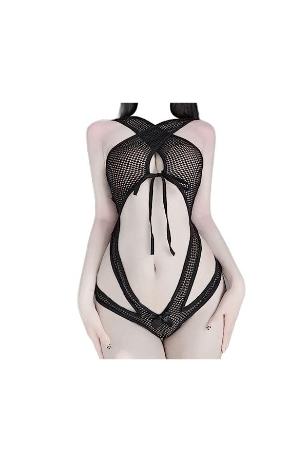 OKGD Sexy Femmes Lingerie&nbsp;&nbsp;&nbsp;Dentelle Sous-Vêtements Jeu de Rôle Ensemble Cross Lingerie Sexy Vêtements de Nuit Costumes-A,Tai