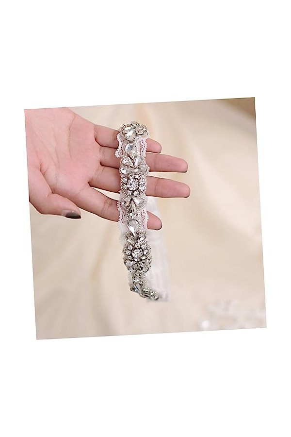 Abaodam 1 Paire Jarretière De Mariage Mariage Mariée Jarretière Jarretière De Mariage Ceinture Floral Jarretière Strass Jambe