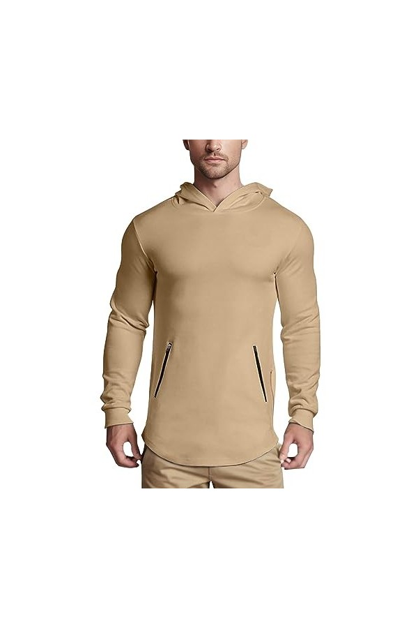 RUIRUILICO Sweats à Capuche Homme Décontracté Automne Hiver Sweat de Sport Casual Oversize Extérieur Manches Longues Hoodie a