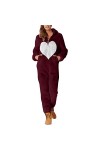 Pyjama en peluche pour femme - Super doux - En polaire - Combinaison une pièce - Pour cosplay - Pyjama douillet et chaud, noi