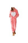 Pyjama en peluche pour femme - Super doux - En polaire - Combinaison une pièce - Pour cosplay - Pyjama douillet et chaud, noi