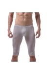 MACIUM Lingerie Sexy pour Hommes sous-vêtement en Soie De Glace pour Hommes Pantalon De Forme Ultra-Mince Demi-Pantalon,Rouge