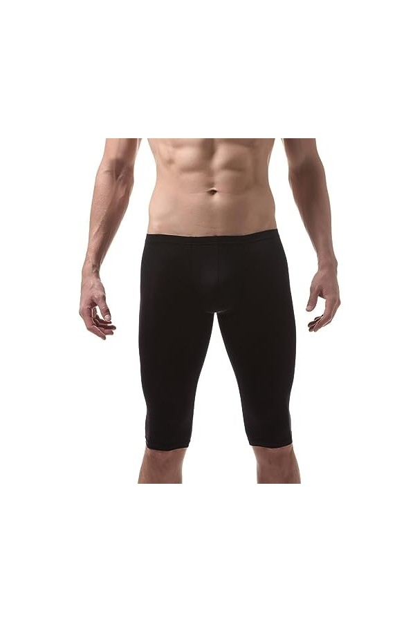 MACIUM Lingerie Sexy pour Hommes sous-vêtement en Soie De Glace pour Hommes Pantalon De Forme Ultra-Mince Demi-Pantalon,Rouge