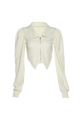 Style européen et américain automne nouveau sweat-shirt à manches longues pour femmes de couleur unie coupe ajustée nombril à