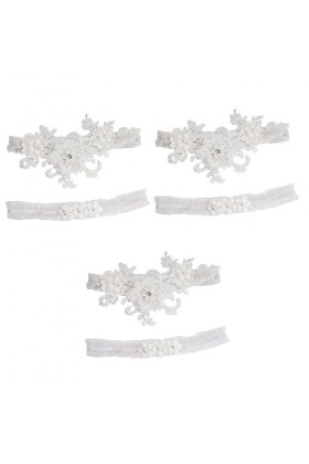 ERINGOGO 6 Pcs Anneau Bande sous La Robe De Mariée Jarretières Élégantes pour La Mariée Jarretière De Mariage Jarretière De M