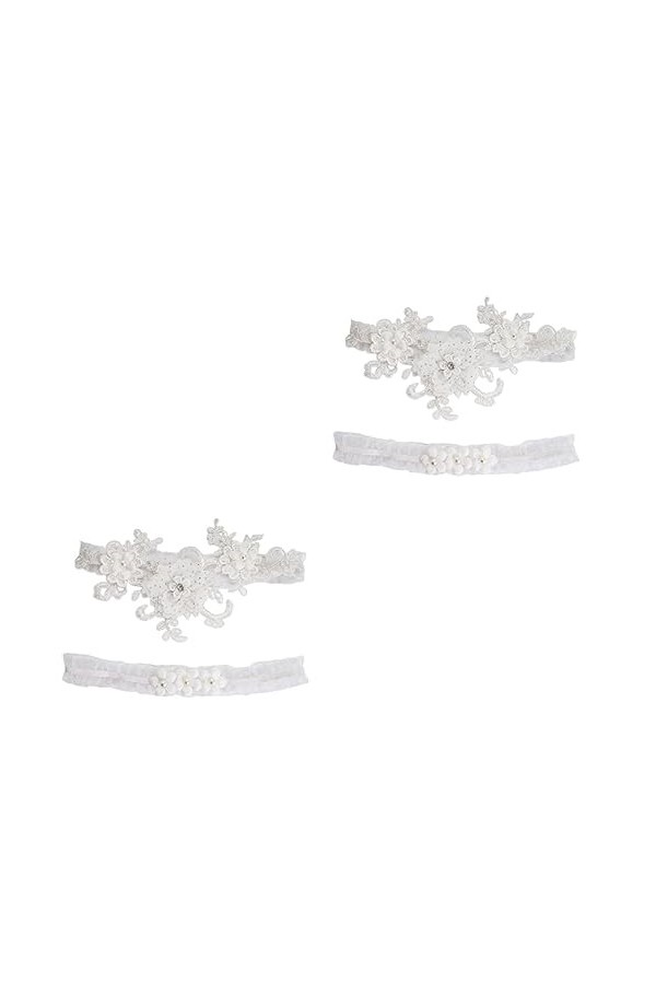 ERINGOGO 6 Pcs Anneau Bande sous La Robe De Mariée Jarretières Élégantes pour La Mariée Jarretière De Mariage Jarretière De M