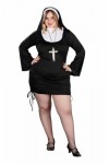 ORION COSTUMES Womens Plus Size Sexy Nun Black Religious Halloween Fancy Dress Costume