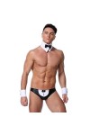 PSKSER Hommes Lingerie Pour Serveur Serviteur Gay Mode Cross-Dressing Porno Sissy Vêtements Ensemble Halloween Adulte Discoth