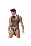 PSKSER Hommes Lingerie Pour Serveur Serviteur Gay Mode Cross-Dressing Porno Sissy Vêtements Ensemble Halloween Adulte Discoth