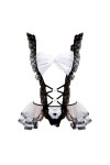 CHOUBAGUAI Anime Lingerie japonaise de soubrette Ensemble de lingerie en dentelle Blanc Taille unique
