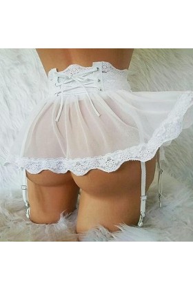 WEITING sous-vêtements Sexy pour Femmes, Jarretières Sexy en Dentelle de Grande Taille, Jarretières Transparentes en Dentelle