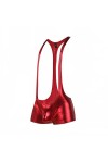 MACIUM Culotte Sexy Sissy Homme Costume De Lutte Sexy pour Hommes Une Pièce Fitness Couple Short De sous-vêtements Sexy,Rouge