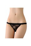 Elegance Parisienne String-Tanga Dentelle Rouge Femme Lingerie sous-vêtements Culotte Tanga Sexy Dessous Coquine