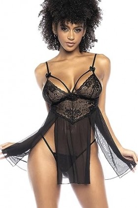 Mapalé by Espiral Babydoll 7502 pour femme, noir, Large-X-Large