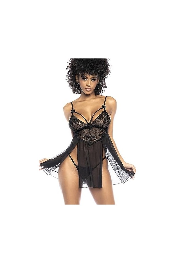 Mapalé by Espiral Babydoll 7502 pour femme, noir, Large-X-Large