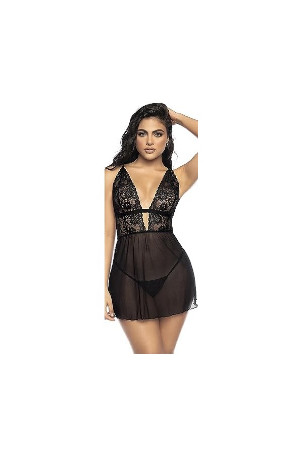 Mapalé by Espiral Babydoll 7500 pour femme, noir, Small-medium