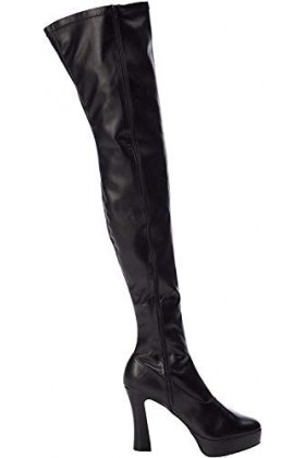 Pleaser Electra-3000z, Bottes non doublées arrivant au dessus du genou femme, Noir - Negro Negro Blk Str Faux Leather/Blk M