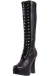 Pleaser Electra-2023, Bottes hautes classiques non doublées femme, Noir - Nero Blk Str Faux Leather , 40 EU