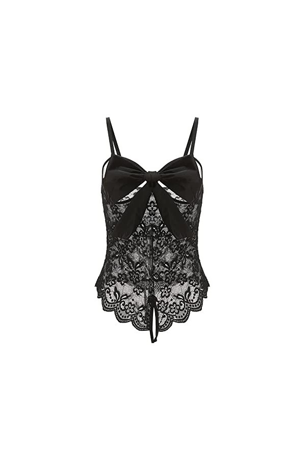 Ensembles Sexy Femme Ensemble De Pyjamas Sexy en Dentelle Féminine Uniforme De Lingerie Sexy,Noir 7,Taille Unique