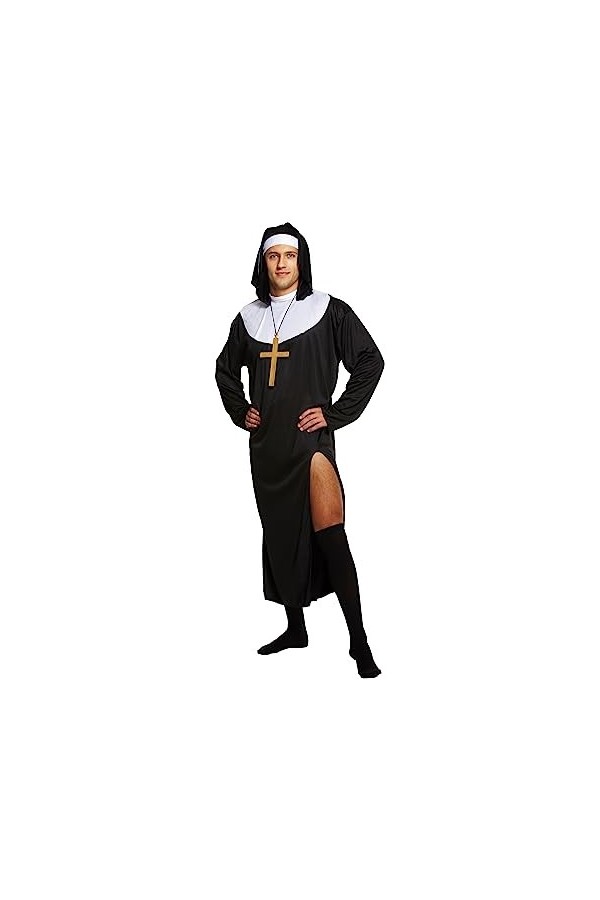 Nun Male Fancy Dress Costume Black 