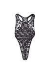 Body en dentelle florale pour homme,Culotte transparente,Body en maille,Mankini transparent,Sous-vêtement dos nu,Gilet sans m