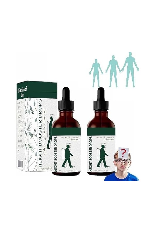 Medicare Height Booster Drops, huile de croissance de hauteur 2023 pour la croissance osseuse des adolescents, atteignez votr